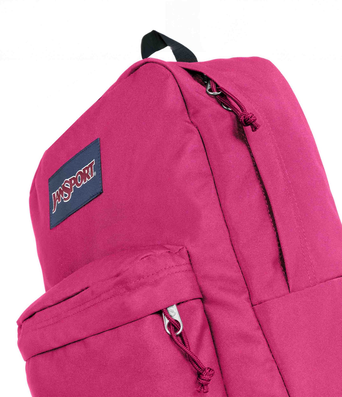 JanSport Rucksack SuperBreak One in Mitternachtsmagenta (Nahaufnahme)