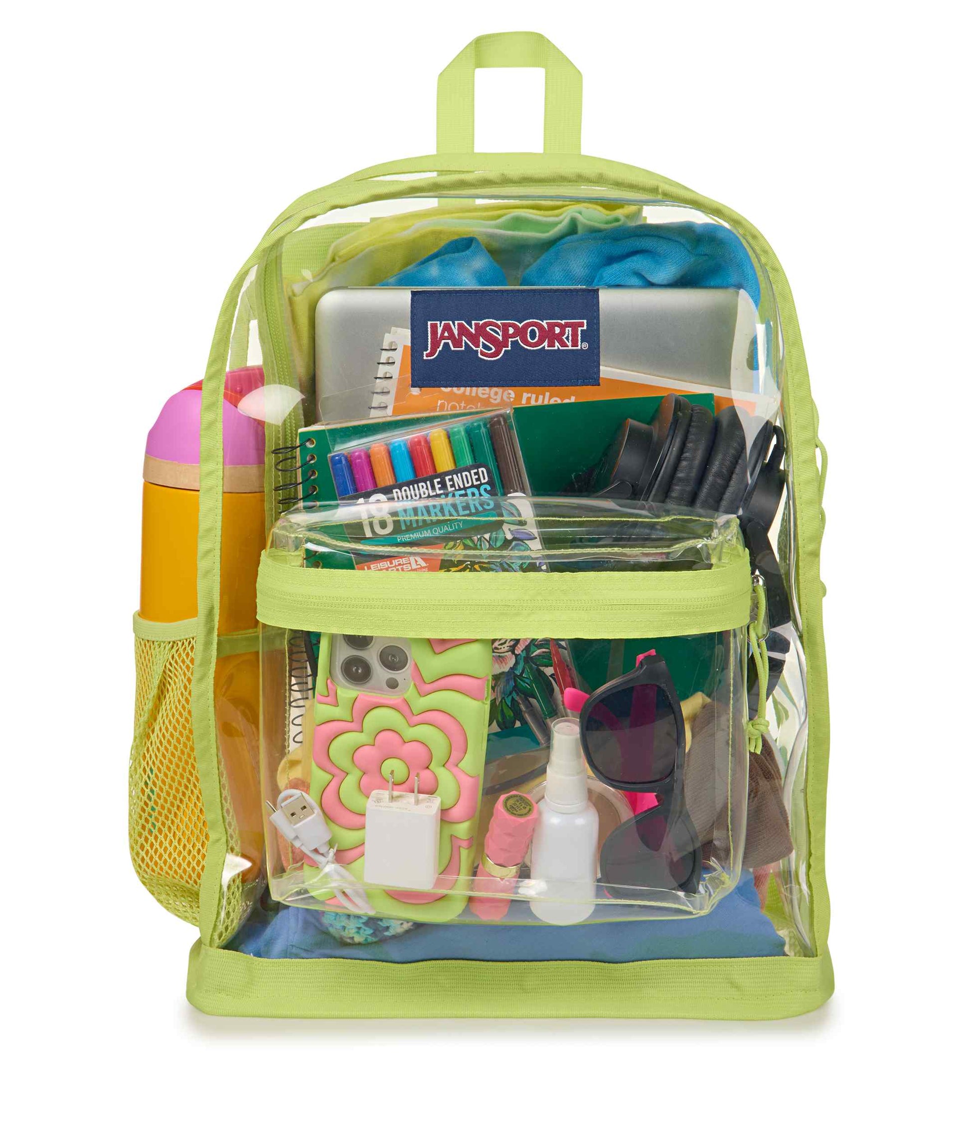 JanSport | Clear Pack - Lime Citron