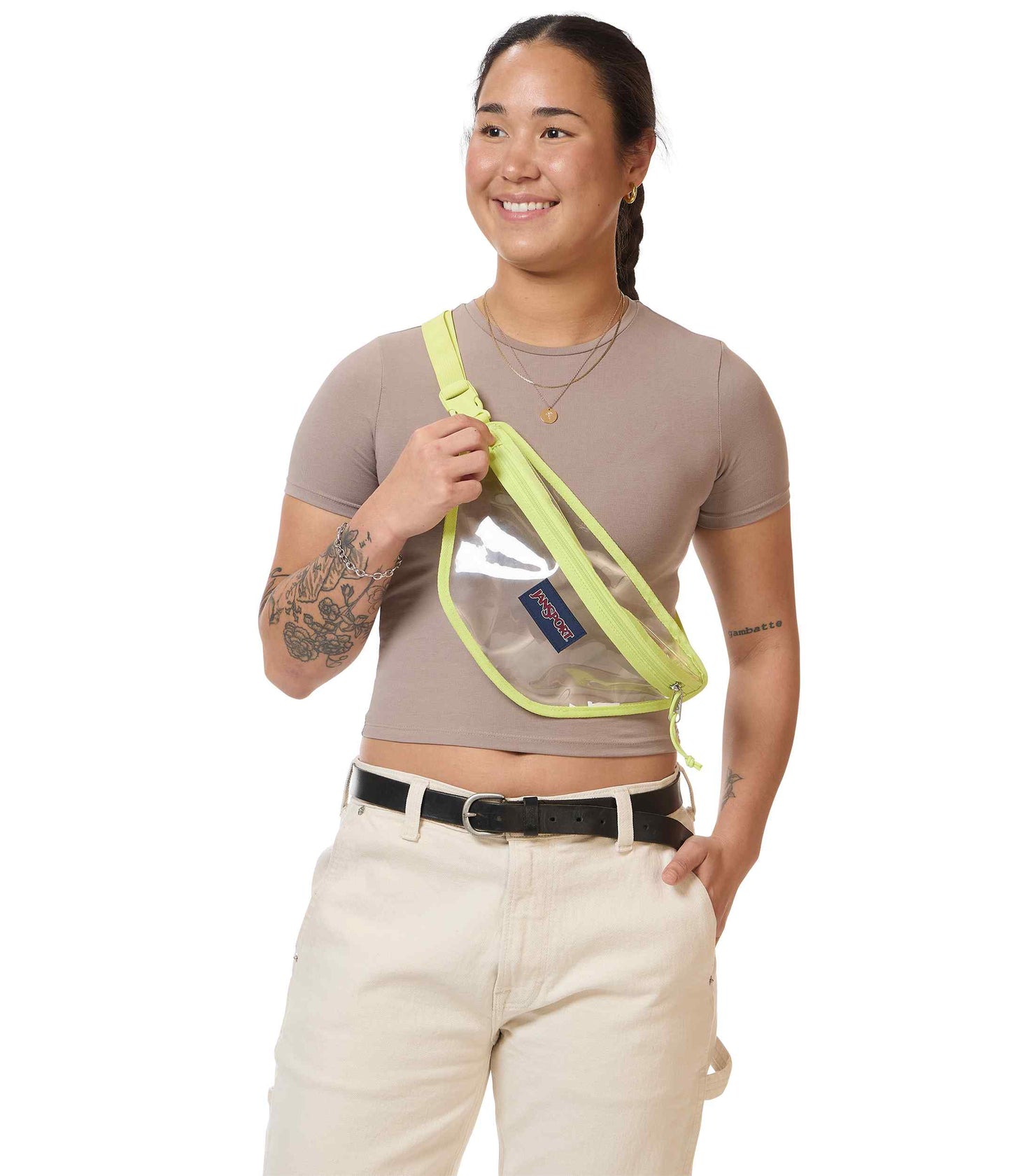 JanSport | Clear Waistpack - Lime Citron