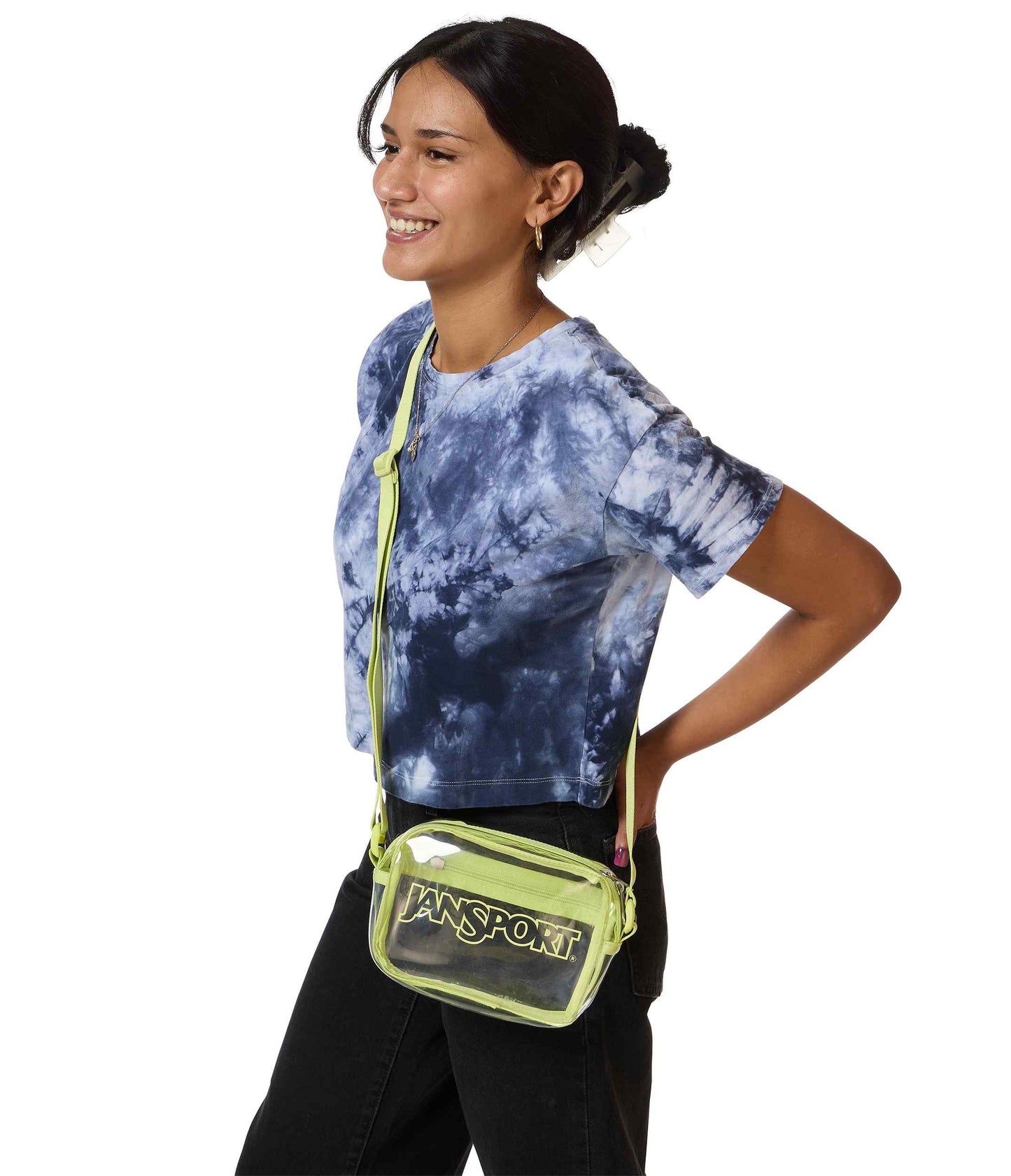 JanSport | Clear Crossbody - Lime Citron
